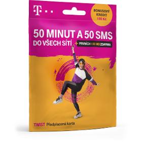  T-MOBILE Twist sim 50 minut a 50 SMS
