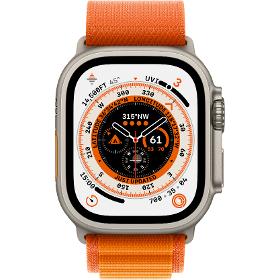 Hodinky s GPS APPLE Watch Ultra GPS+Cell 49 mm (S) Titanium/Orange Alpine Loop