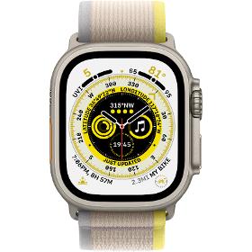 Hodinky s GPS APPLE Watch Ultra GPS+Cell 49mm(S/M) Titanium/Yellow Beige Trail Lo