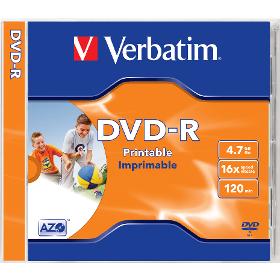 DVD-R 4,7GB 16x 1PK JC PR VERBATIM