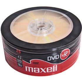 Média MAXELL DVD-R 4,7GB 16x 25SH
