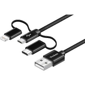 USB kabel YENKEE YCU 400 BK 3v1