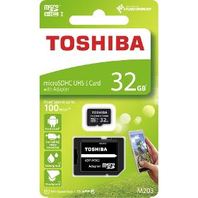 MicroSDHC 32GB CL10 UHS1 + adap. TOSHIBA