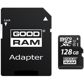 Paměťová karta GOODRAM MicroSDXC 128GB CL10 UHS1+adap