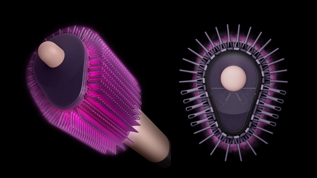 ukázka kartáče u Stylingový kartáč Dyson Airsmooth (Ceramic Pink/Rose Gold)