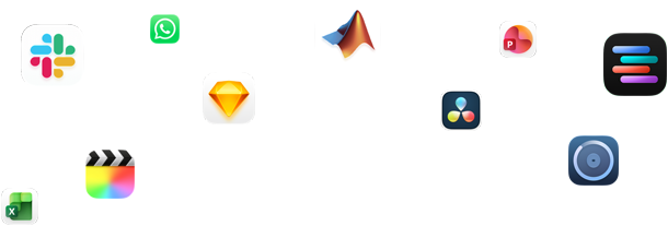Různé glyfy aplikací kolem textu: Profi apky budou lítat